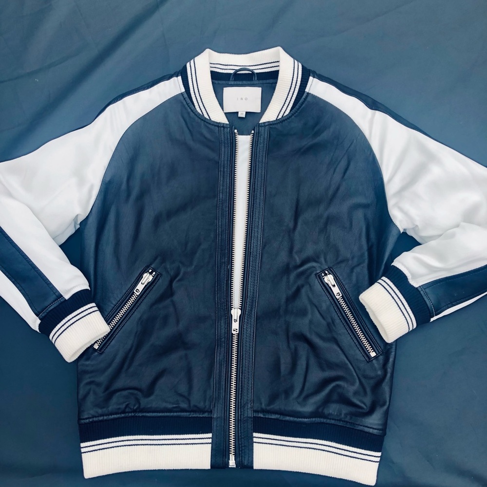 ⭐️ IRO ⭐️ Leather & Satin Bomber